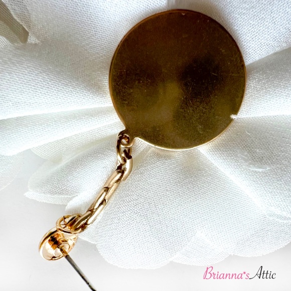 Flower Shaped Earring, Dangle, Center Beads, white & Yellow, New, 3" - Picture 6 of 8